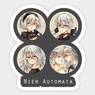 Nier Automata Glasses Sticker